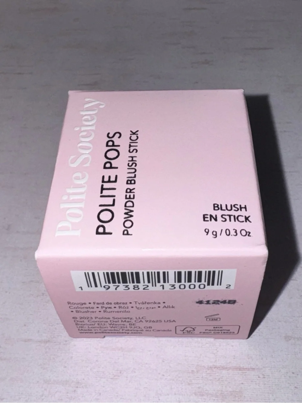 Polite Society Polite Pops Powder Blush Stick in London True Pink BNIB